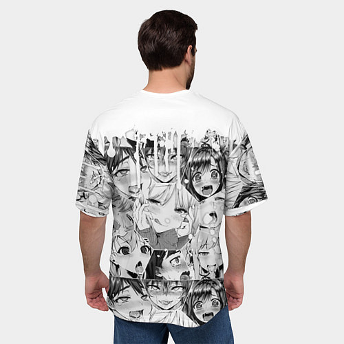 Мужская футболка оверсайз AHEGAO / 3D-принт – фото 4