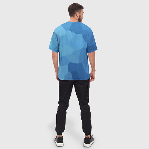 Мужская футболка оверсайз Пикси кристаллы / 3D-принт – фото 4