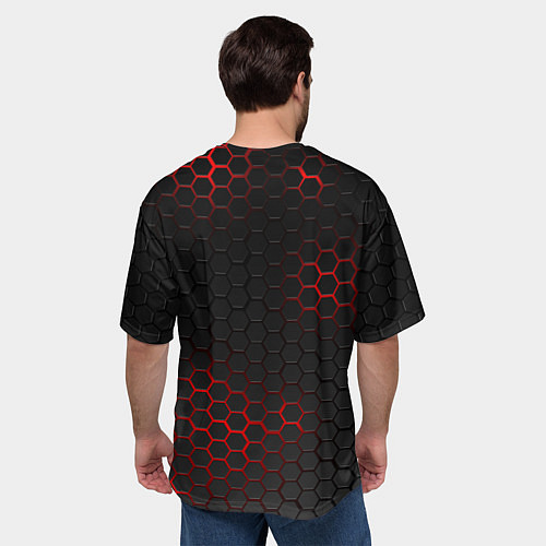 Мужская футболка оверсайз LEXUS / 3D-принт – фото 4