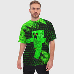 Футболка оверсайз мужская MINECRAFT CREEPER, цвет: 3D-принт — фото 2