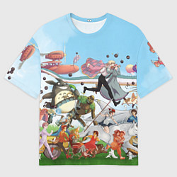 Футболка оверсайз мужская Studio Ghibli, цвет: 3D-принт