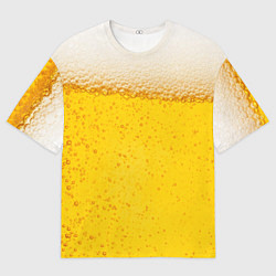 Футболка оверсайз мужская Пиво, цвет: 3D-принт