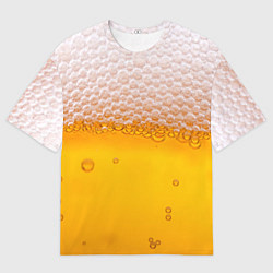 Футболка оверсайз мужская ЖИВОЕ ПЕННОЕ, цвет: 3D-принт