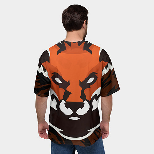 Мужская футболка оверсайз Зверь / 3D-принт – фото 4