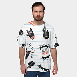 Футболка оверсайз мужская Ты рокер, цвет: 3D-принт — фото 2