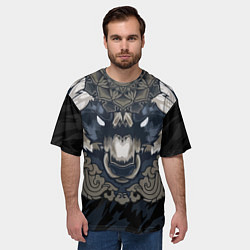 Футболка оверсайз мужская Зверь, цвет: 3D-принт — фото 2