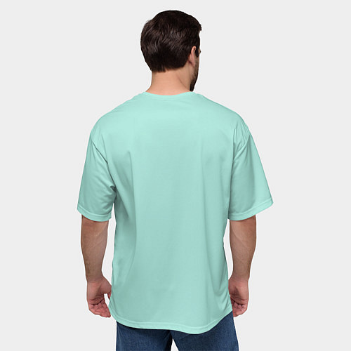 Мужская футболка оверсайз Мятная Маска / 3D-принт – фото 4