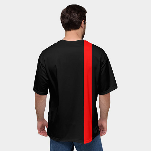 Мужская футболка оверсайз CHICAGO BULLS / 3D-принт – фото 4