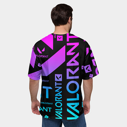 Мужская футболка оверсайз Valorant / 3D-принт – фото 4