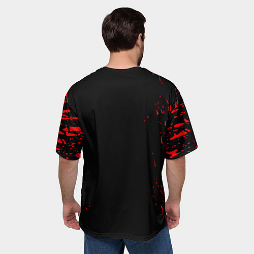 Мужская футболка оверсайз CHICAGO BULLS / 3D-принт – фото 4