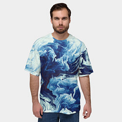 Футболка оверсайз мужская Абстракция смешивание разводы, цвет: 3D-принт — фото 2