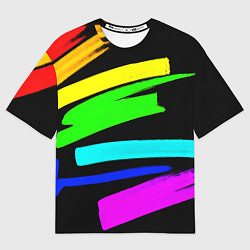 Футболка оверсайз мужская НЕОНОВЫЕ КРАСКИ, цвет: 3D-принт