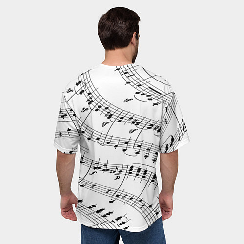 Мужская футболка оверсайз Melody Текстура / 3D-принт – фото 4