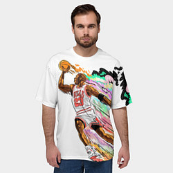 Футболка оверсайз мужская МАЙКЛ ДЖОРДАН, цвет: 3D-принт — фото 2