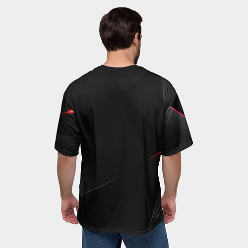 Мужская футболка оверсайз DARK / 3D-принт – фото 4