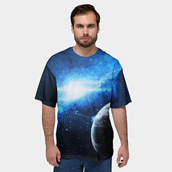 Футболка оверсайз мужская Космос, цвет: 3D-принт — фото 2
