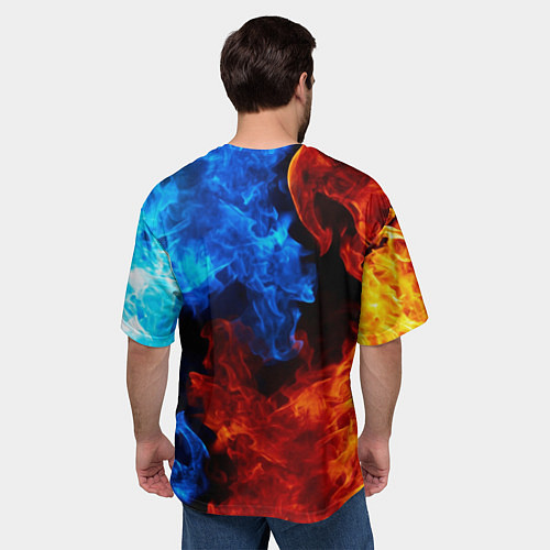 Мужская футболка оверсайз HONDA / 3D-принт – фото 4