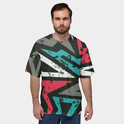 Футболка оверсайз мужская Geometric Abstraction, цвет: 3D-принт — фото 2