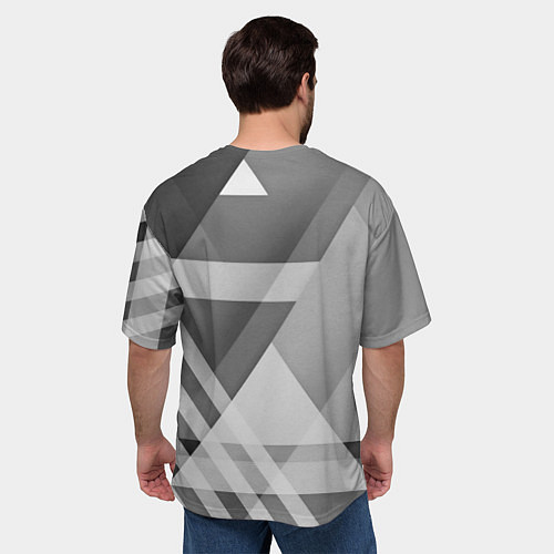 Мужская футболка оверсайз NISSAN / 3D-принт – фото 4