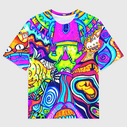 Мужская футболка оверсайз КИСЛОТНЫЕ РИСУНОК