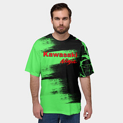 Футболка оверсайз мужская Kawasaki, цвет: 3D-принт — фото 2