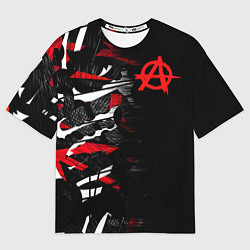 Футболка оверсайз мужская Анархия, цвет: 3D-принт