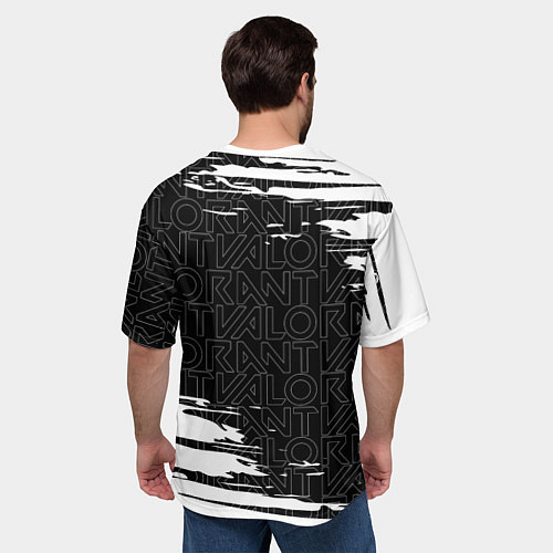 Мужская футболка оверсайз VALORANT ВАЛОРАНТ / 3D-принт – фото 4
