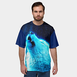 Футболка оверсайз мужская ВОЛЧИЙ ВОЙ D, цвет: 3D-принт — фото 2