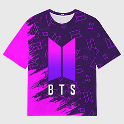 Футболка оверсайз мужская BTS БТС, цвет: 3D-принт