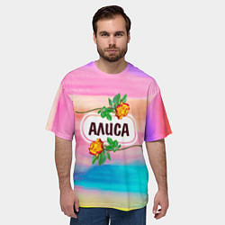 Футболка оверсайз мужская Алиса, цвет: 3D-принт — фото 2