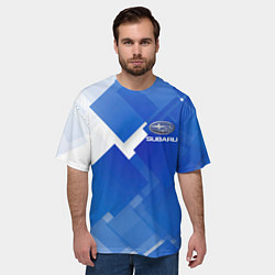 Футболка оверсайз мужская SUBARU, цвет: 3D-принт — фото 2