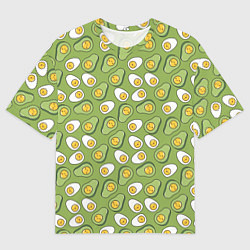 Футболка оверсайз мужская Avocado and Eggs, цвет: 3D-принт