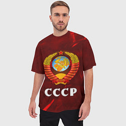 Футболка оверсайз мужская СССР USSR, цвет: 3D-принт — фото 2