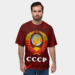 Футболка оверсайз мужская СССР USSR, цвет: 3D-принт — фото 2