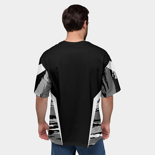 Мужская футболка оверсайз Камуфляж Владимир / 3D-принт – фото 4