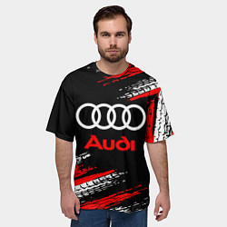 Футболка оверсайз мужская AUDI, цвет: 3D-принт — фото 2