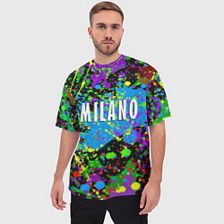 Футболка оверсайз мужская Milano - abstraction - Italy, цвет: 3D-принт — фото 2