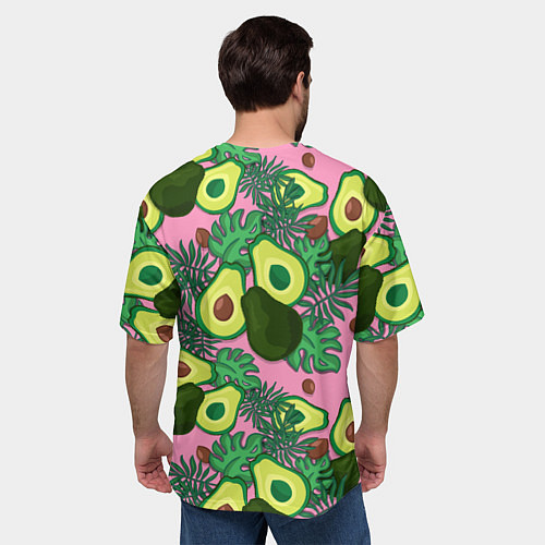 Мужская футболка оверсайз Avocado / 3D-принт – фото 4