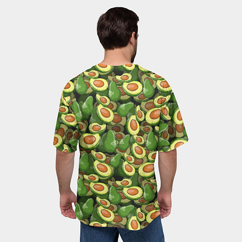 Мужская футболка оверсайз Avocado / 3D-принт – фото 4
