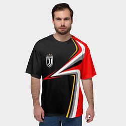Футболка оверсайз мужская Ювентус Униформа, цвет: 3D-принт — фото 2