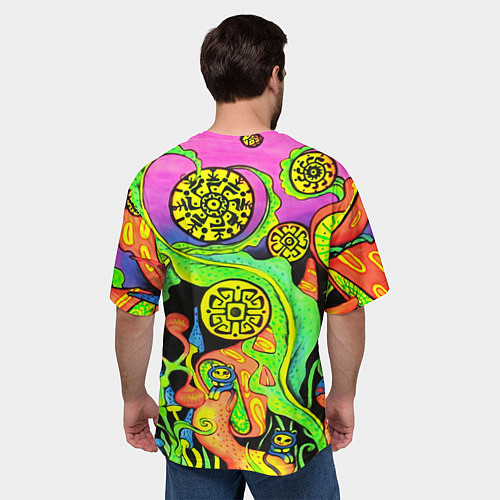 Мужская футболка оверсайз КИСЛОТА КИСЛОТНЫЙ / 3D-принт – фото 4