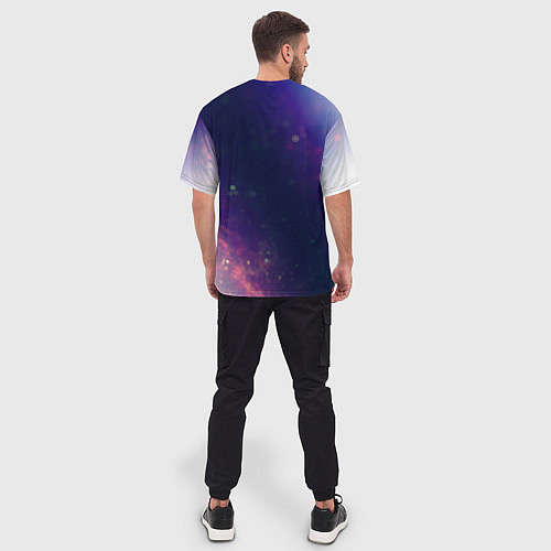Мужская футболка оверсайз NASA НАСА / 3D-принт – фото 4
