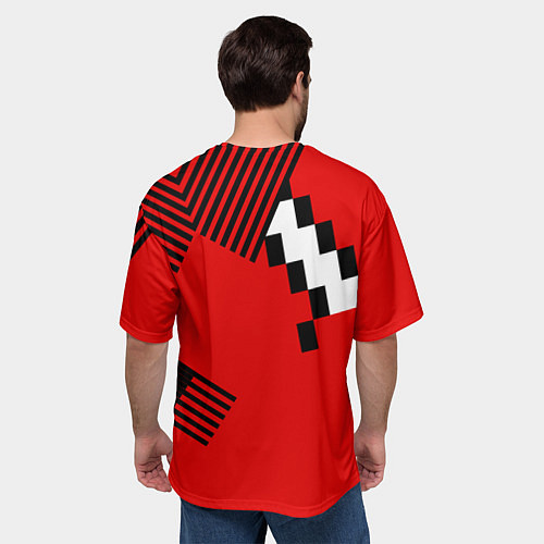 Мужская футболка оверсайз Форма сборной по футболу 1991 / 3D-принт – фото 4