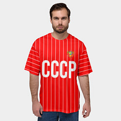 Футболка оверсайз мужская Форма сборной СССР, цвет: 3D-принт — фото 2