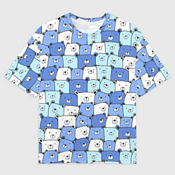 Футболка оверсайз мужская МИШКИ, цвет: 3D-принт