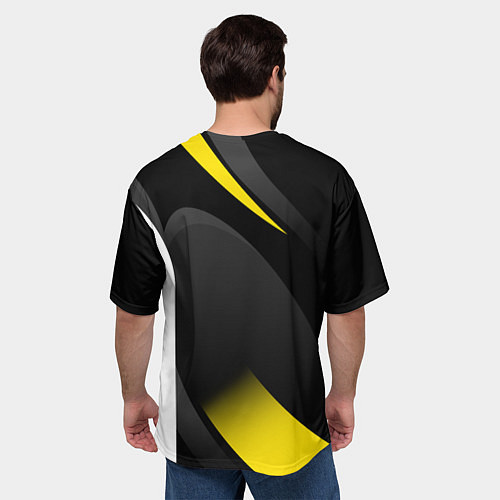 Мужская футболка оверсайз BORUSSIA DORTMUND / 3D-принт – фото 4