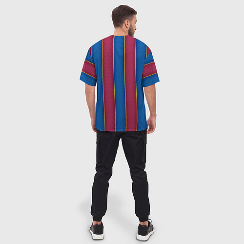 Мужская футболка оверсайз FC Barcelona 2021 / 3D-принт – фото 4