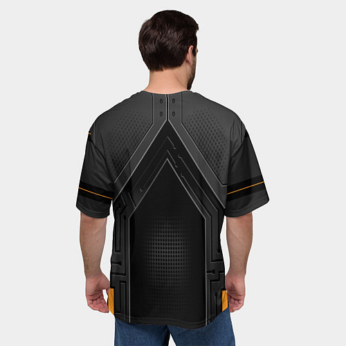 Мужская футболка оверсайз Броня робота / 3D-принт – фото 4