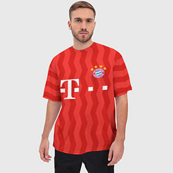 Футболка оверсайз мужская FC Bayern Munchen униформа, цвет: 3D-принт — фото 2