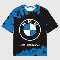 Футболка оверсайз мужская BMW БМВ, цвет: 3D-принт